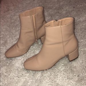 Light Pink leather booties